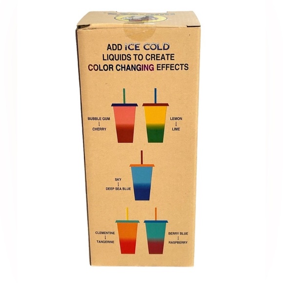 NWT Buc-ee's Color Changing (5) Tumblers with Lids and Straws PRICE FIRM!! - Picture 5 of 11